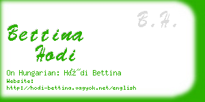 bettina hodi business card